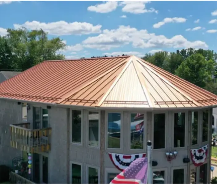 Commercial roof inspection documented in Elwood